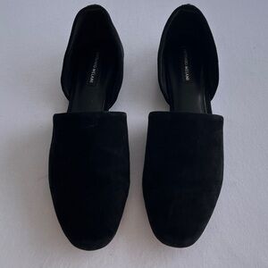 ANTONIO MELANI Black Suede Leather Flats, Loafers SZ: 9M